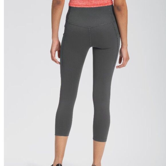 THE NORTH FACE Motivation High Rise Pocket Crop Leggings Charcoal Gray Size XL - Picture 3 of 7